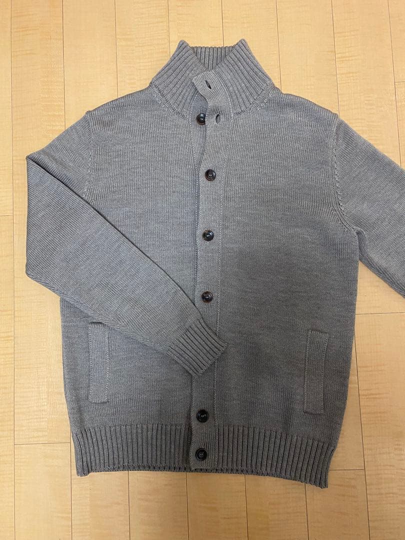 ZANONE ニットカーディガン　美品！ ZANONE（ザノーネ） ウール5ゲージスタンドカラーニットカーディガン