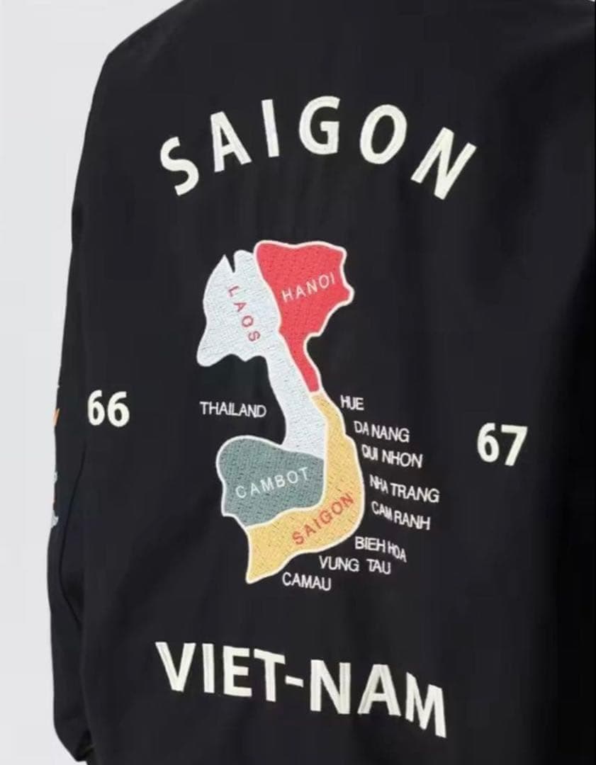 スーベニアジャケット 復刻ベトジャンSAIGON刺繍VIET-NAM 黒2XL - メルカリ