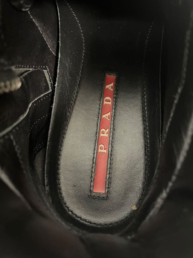 2D106 PRADA スポーツ ハイカット スニーカー 6(26.0cm相当) - メルカリ