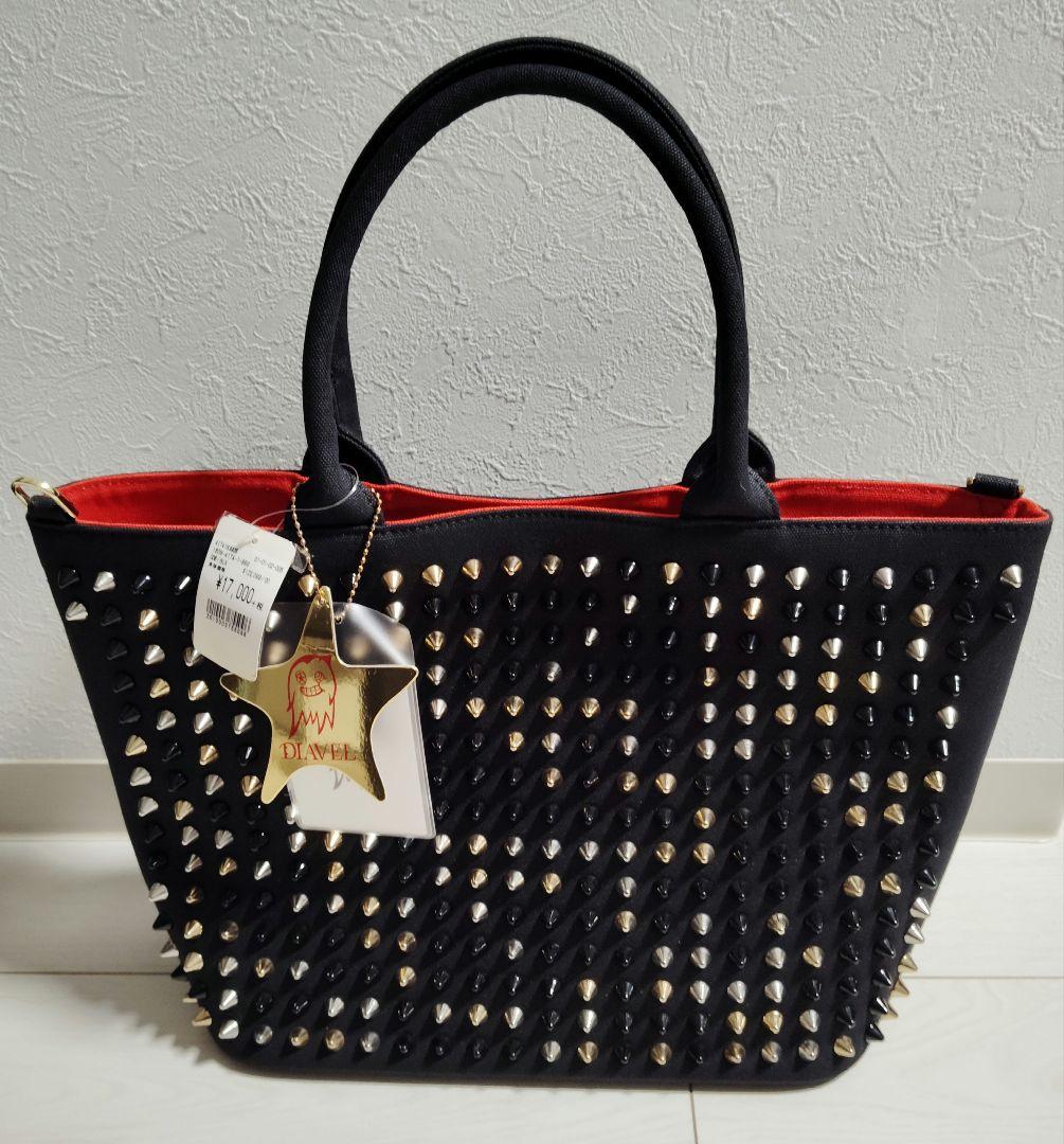 ディアベル♡新品タグ付スタッズトートバッグ - メルカリ