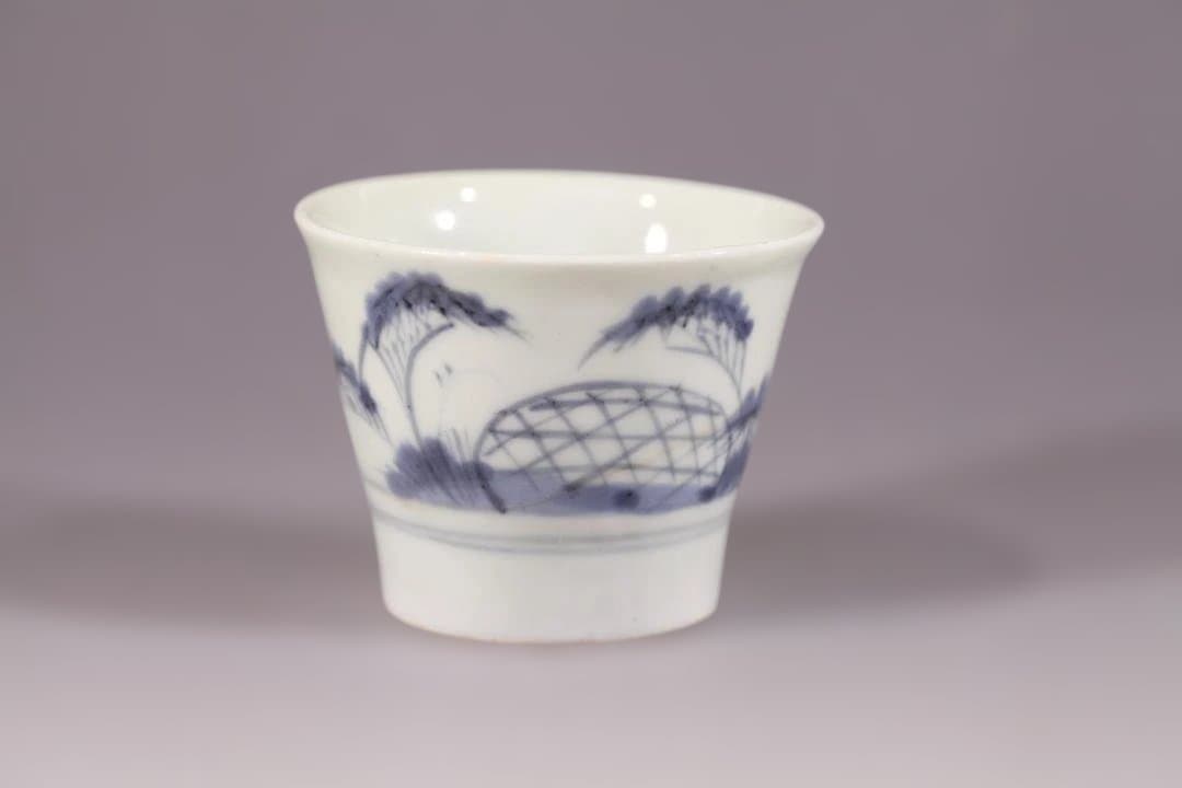 626 初期伊万里染付籠目図蕎麦猪口 江戸初期 ほぼ完品。 - メルカリ