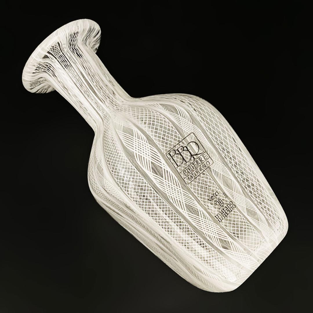 ヴェネチアガラス ムラノ イタリア 花瓶 フィリグラーナ レッティ