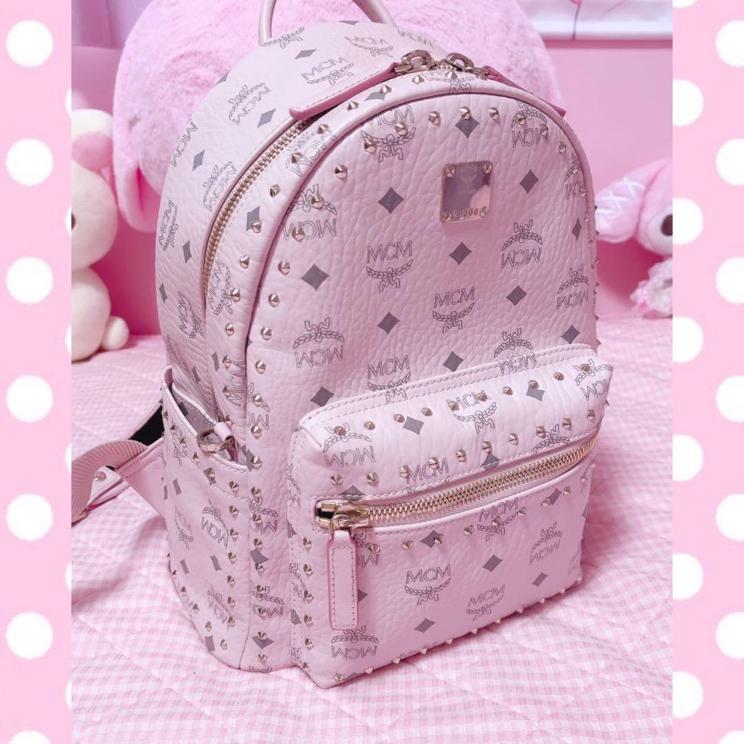 ♡ MCM リュック パウダーピンク スタッズ ヴィセトス バックパック