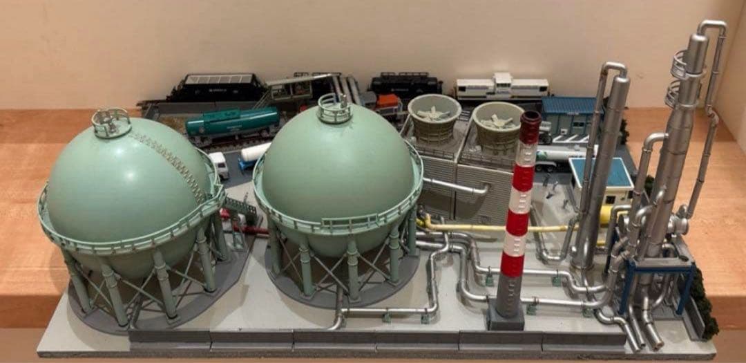 Nゲージ コンビナート工場　情景ジオラマ