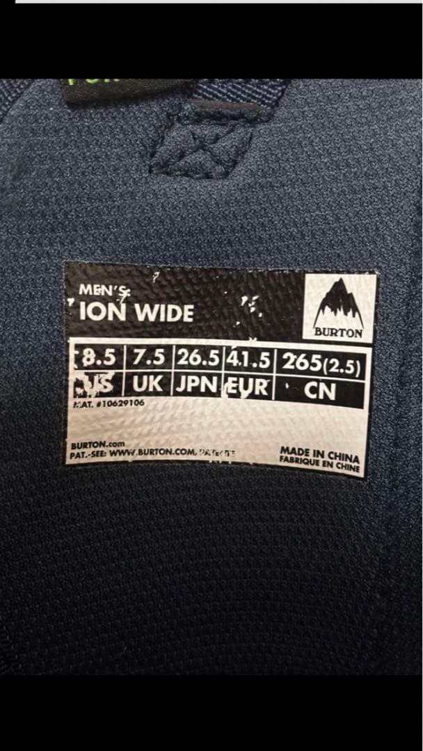 BURTON ION WIDE FIT 26.5cm ネイビー