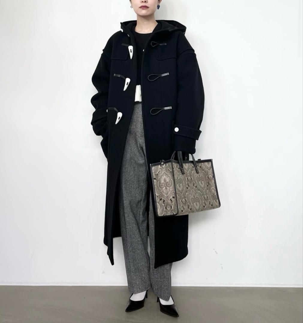 サイズ1】HYKE オーバーサイズ ダッフルコート - メルカリ