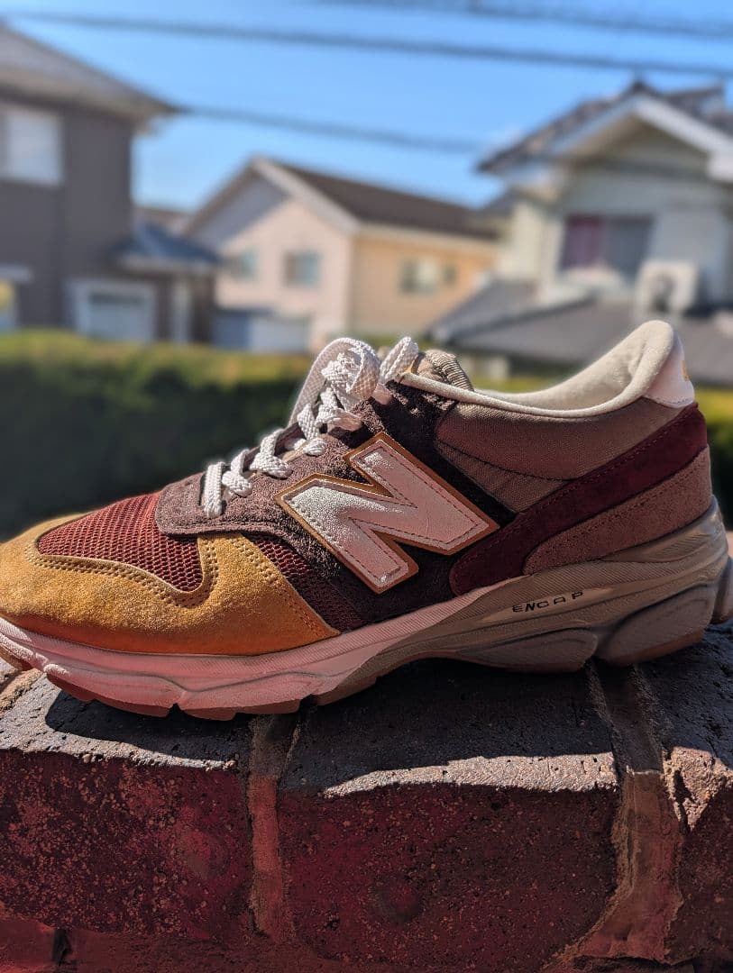 new balance 770.9 ブラウン/イエロー スニーカー、28.5cm
