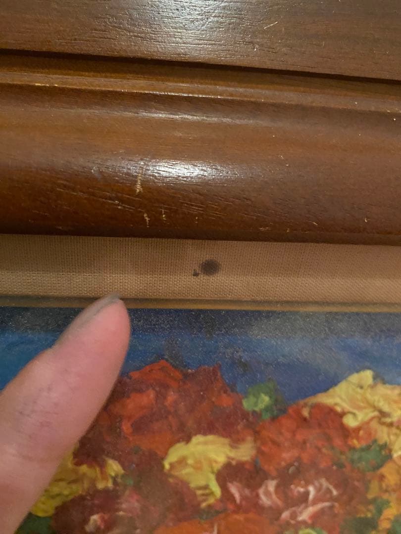 半澤国雄（ 半沢匡夫 ）画題「 薔薇 」油彩額装