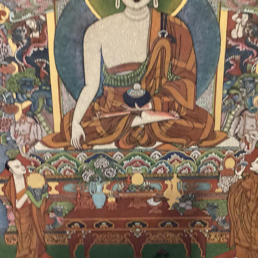 一点物大日如来　ガラス製仏画　　　チベット風の仏画　　　重さ　　5.3kg