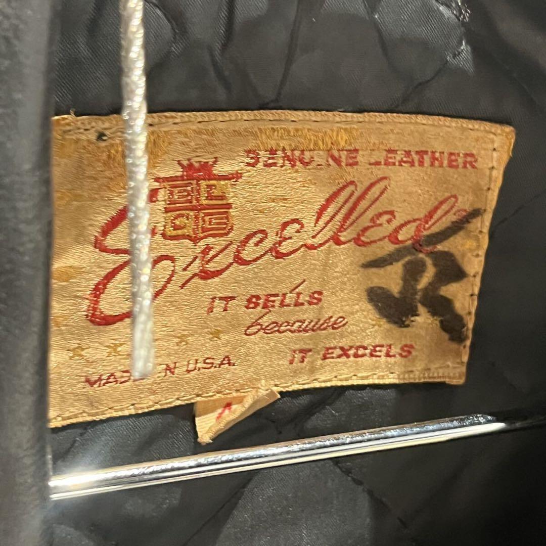 50〜60s レザーライダースジャケット ダブル USA製 SERVALジップ