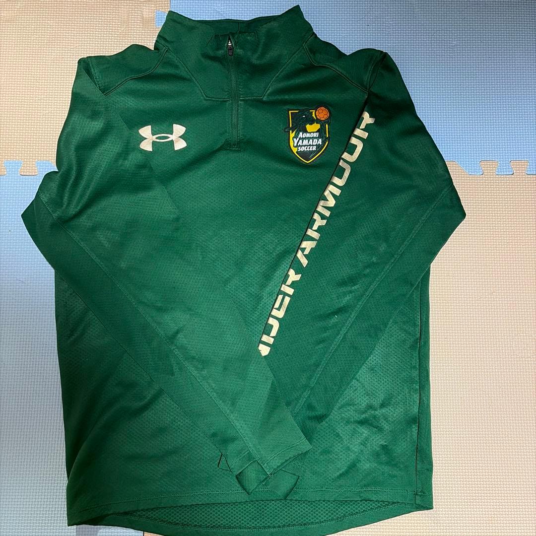 青森山田 練習着 Under Armour ハーフジップ長袖ウェア 緑 - メルカリ
