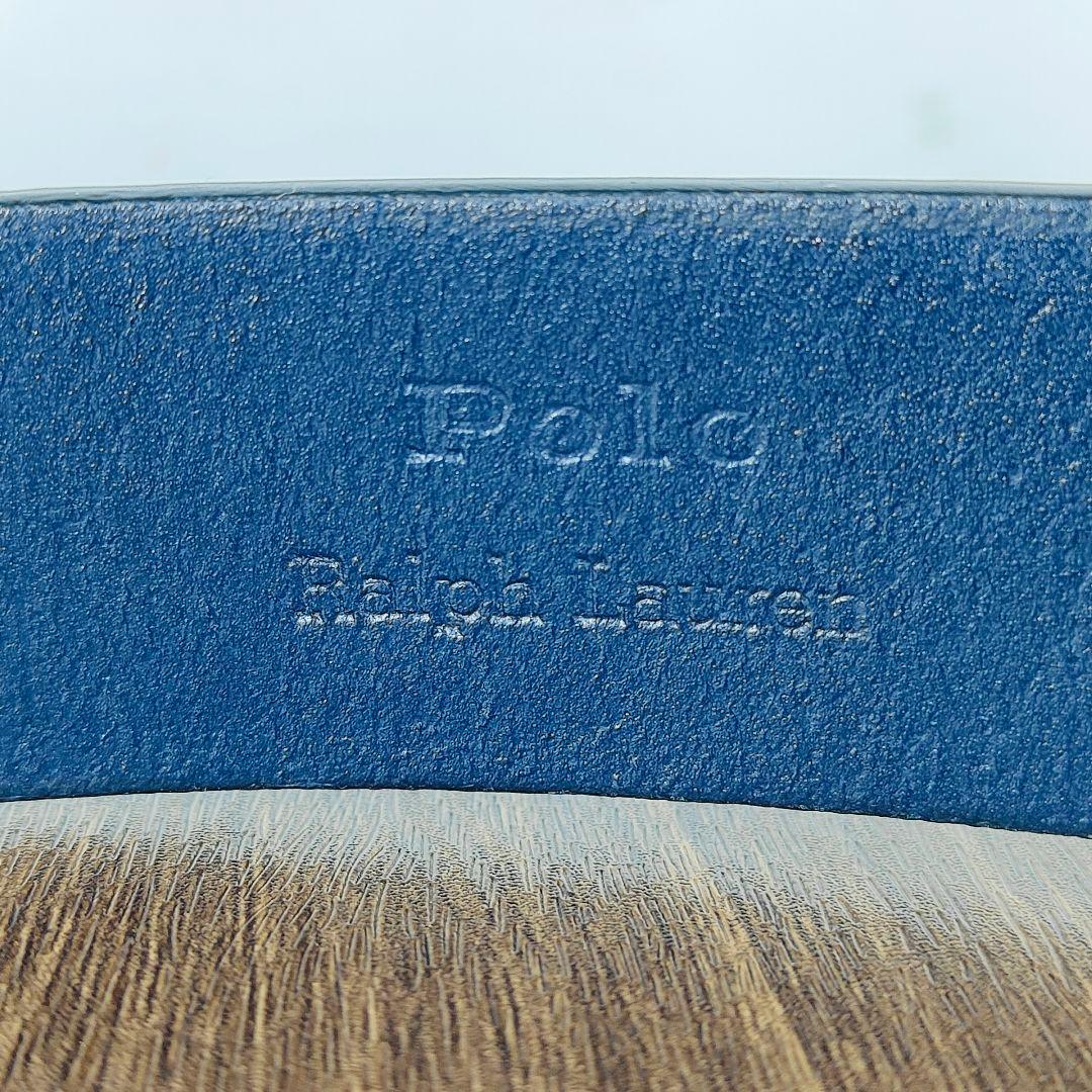 極厚シボ革正規品】POLO RALPH LAUREN 高級ネイビードレスベルト 高級