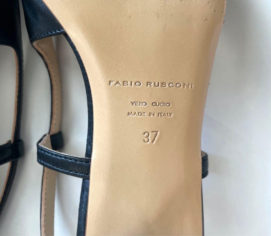 《美品》ファビオルスコーニ　37 ブラック　パンプス　バックストラップ　24cm