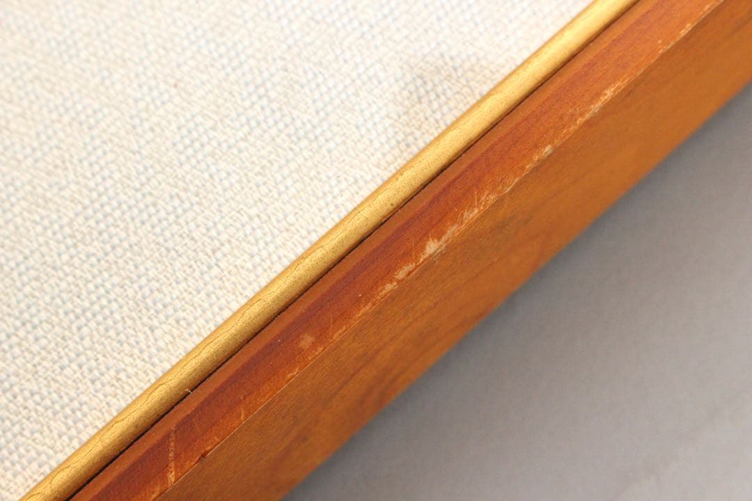 No5540 額装　米重忠夫　「八が岳山麗」　日本画　10号　紙本　送料無料