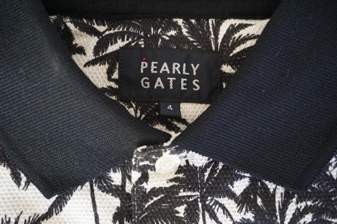 新品 パーリーゲイツ アイランドツリー柄 半袖ポロシャツ サイズ4