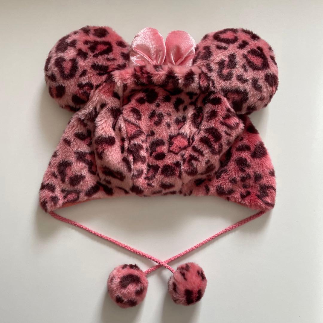 ディズニー ファンキャップ ヒョウ柄 ピンク - メルカリ