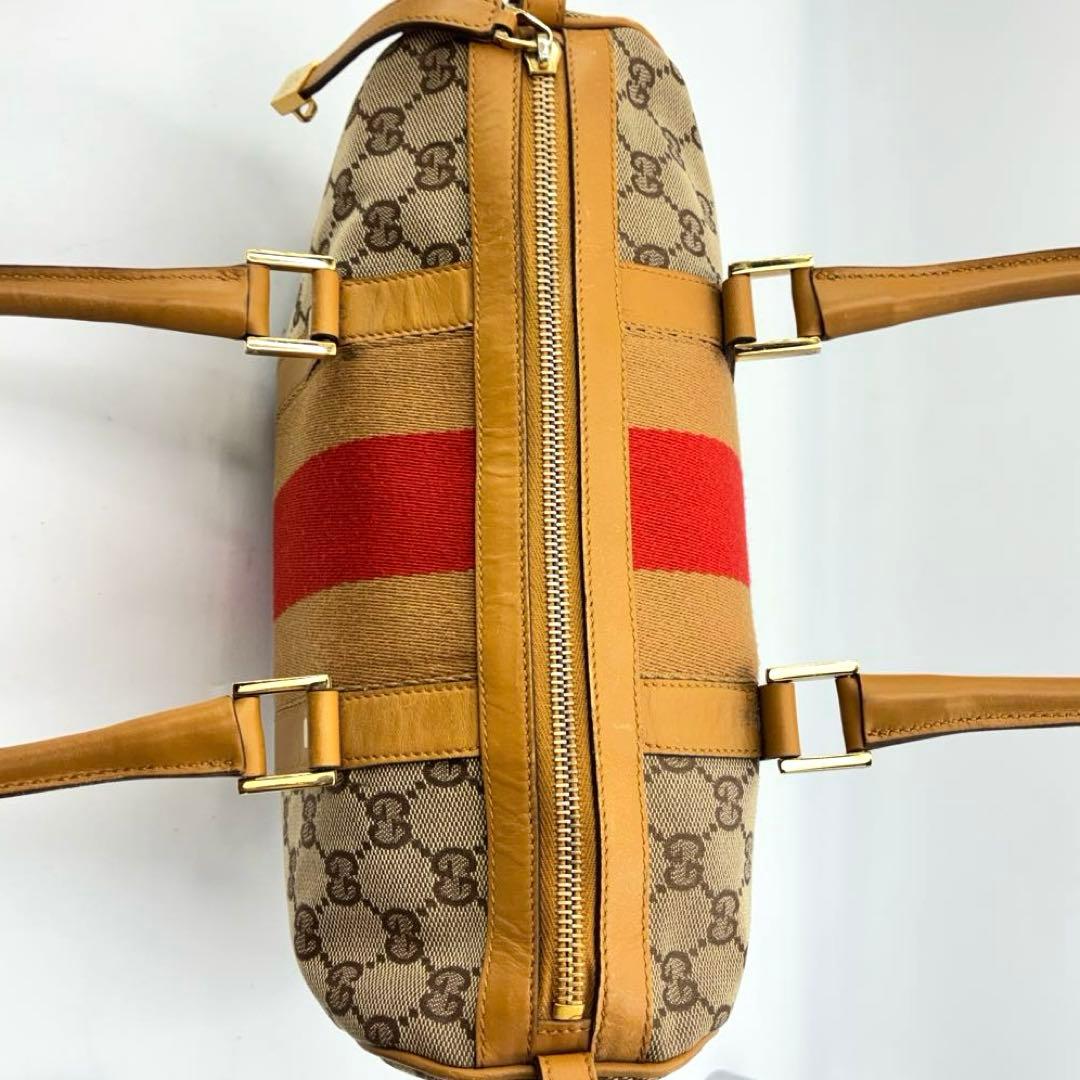 グッチ ミニボストンバッグ シェリーライン GG柄 ハンドバッグ 鞄