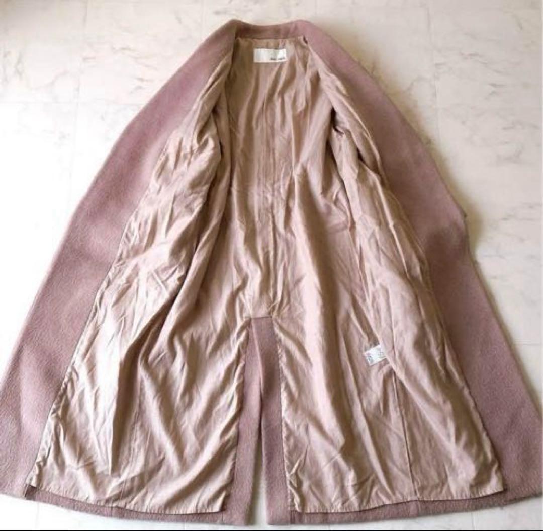 美品☆ウィムガゼット モヘアシャギー ロングガウンコート 大草直子