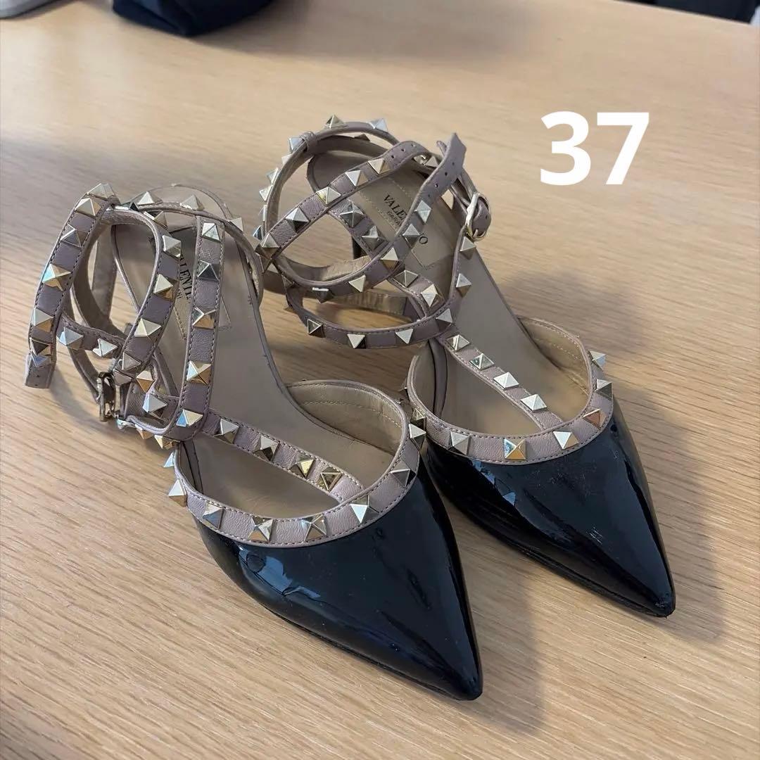 Valentino ロックスタッズヒール　37 (65mm) ロックスタッズ ストラップパンプス 65mm for ウィメンズ インチ