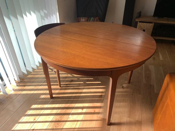 英国アンティークチーク古木オーバルテーブル/伸張式木製ダイニング机