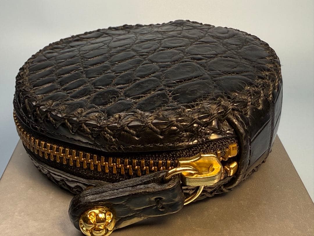 FUNNY製ファスナー付きクロコダイル丸型ポーチ FUNNY（ファニー） FUNNY公式ストア ダブルドットビルフォード