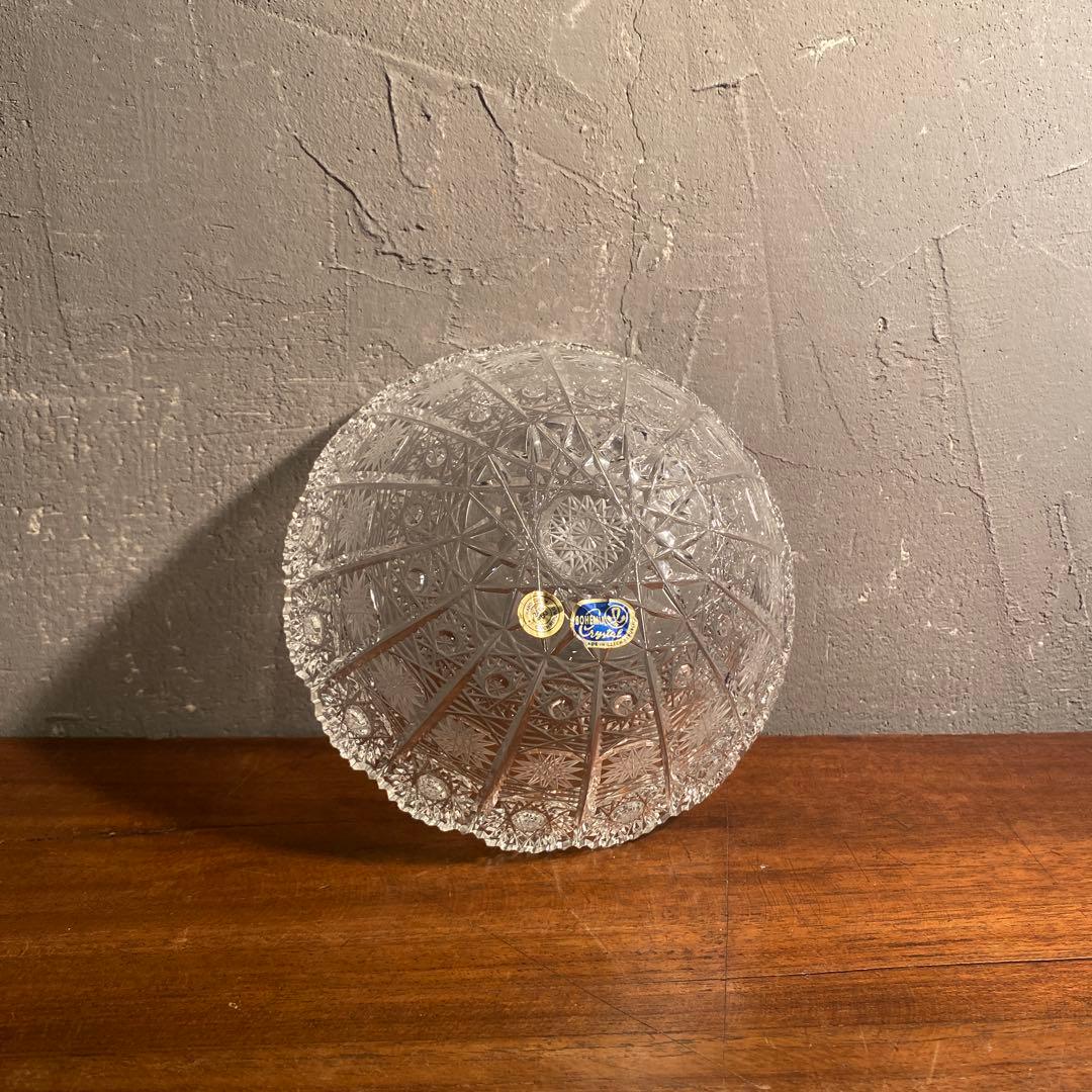 チェコ製 ボヘミアクリスタル ガラスボウル リードクリスタル 箱付き未