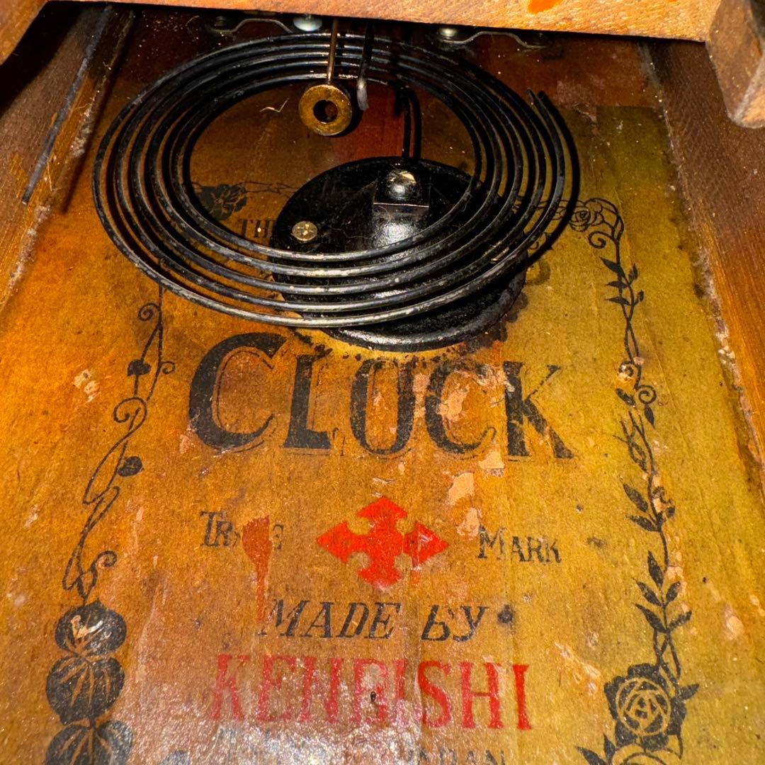 完動・美品〉昭和初期レトロ HOKENゼンマイ振り子時計 - メルカリ