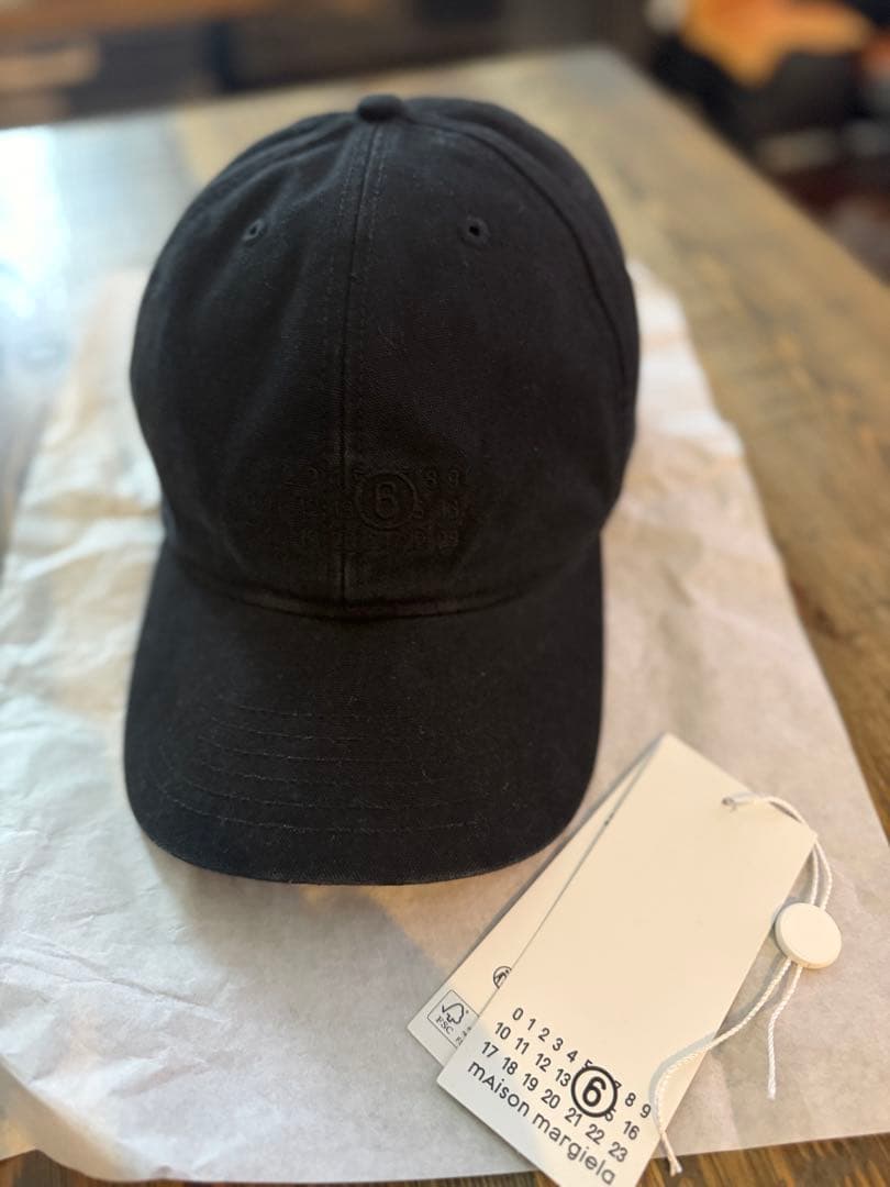 MM6 maison margiela ブラック ベースボールキャップ Mサイズ - メルカリ