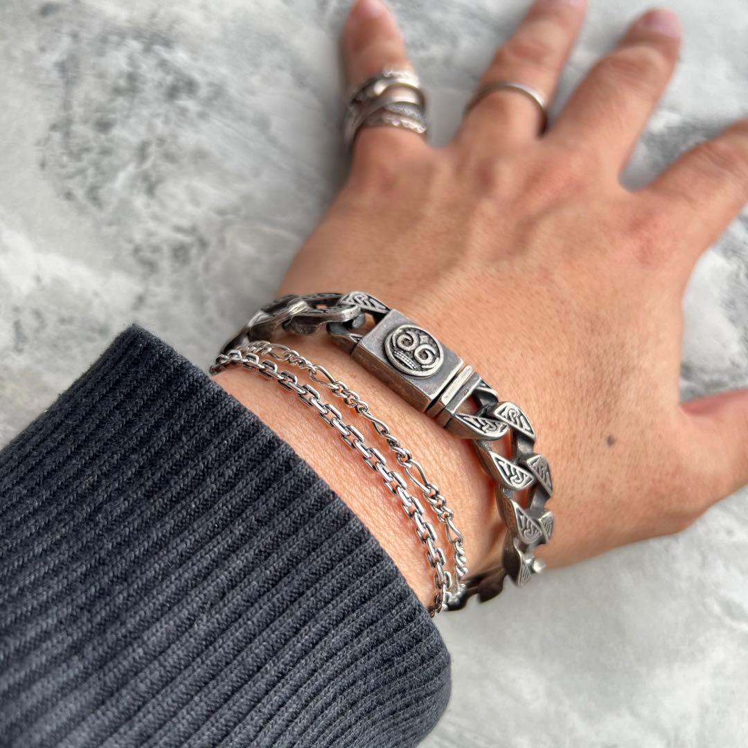 VINTAGE ヴィンテージ リンク 喜平チェーン ブレスレット バックル