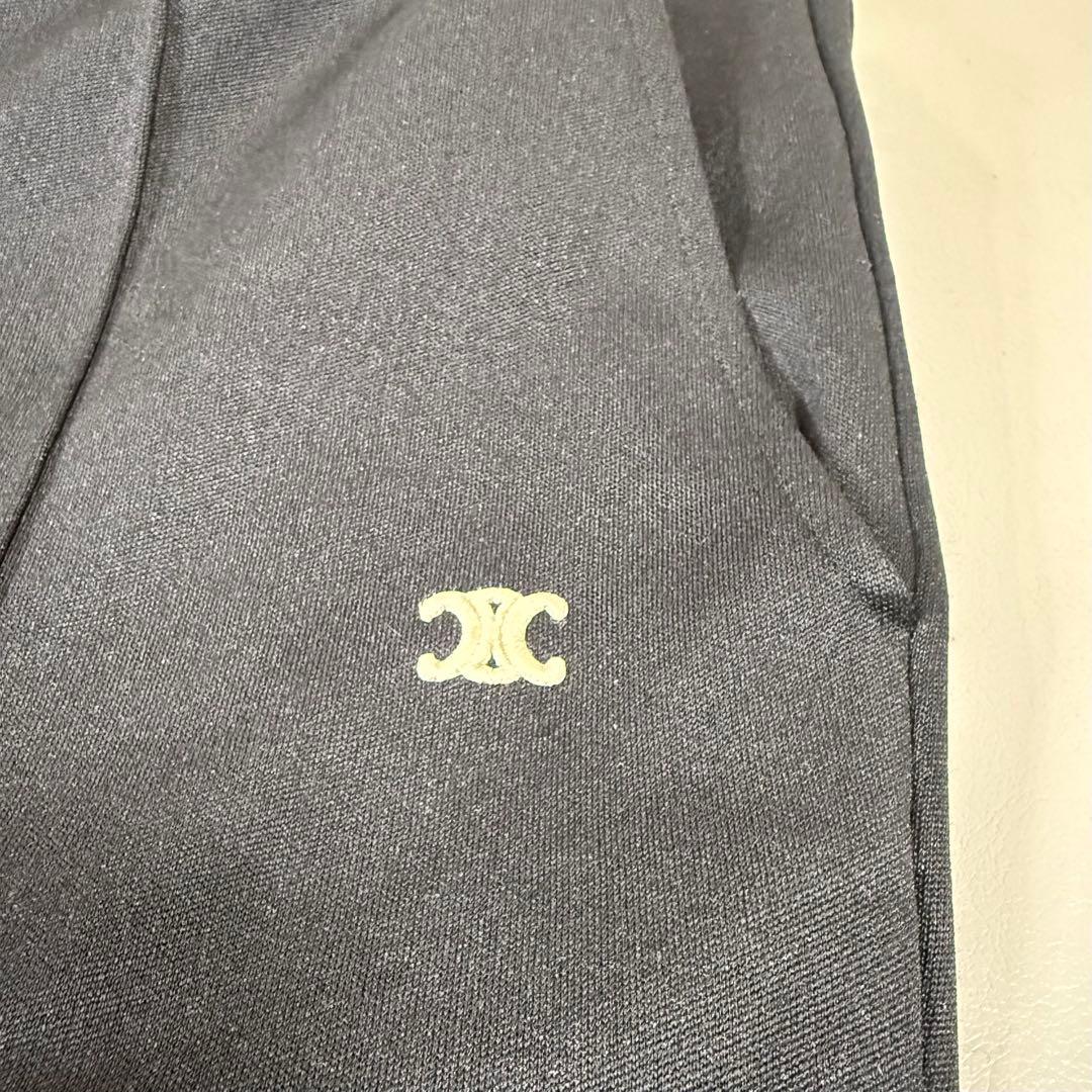 セリーヌ】ジャージパンツ黒2L LL XLフレアトラックCLEINEブラック