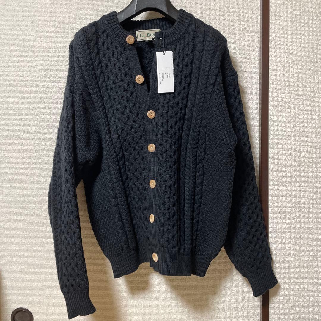 新品L.L.Bean カーディガン 可愛い木製ボタン