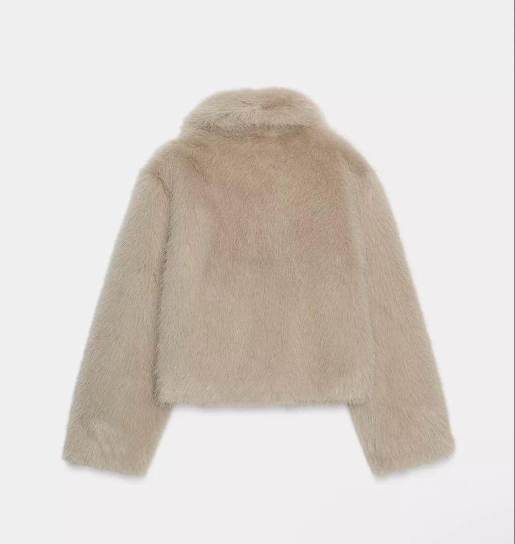 ZARA ダブルフェイスフェイクファージャケット - メルカリ