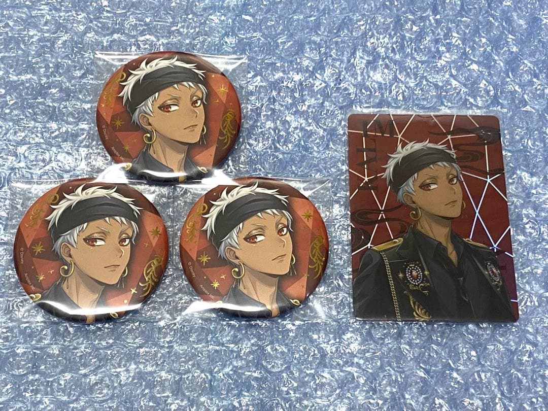 ツイステ カリム ブレイジングジュエル 缶バッジ オーロラカード