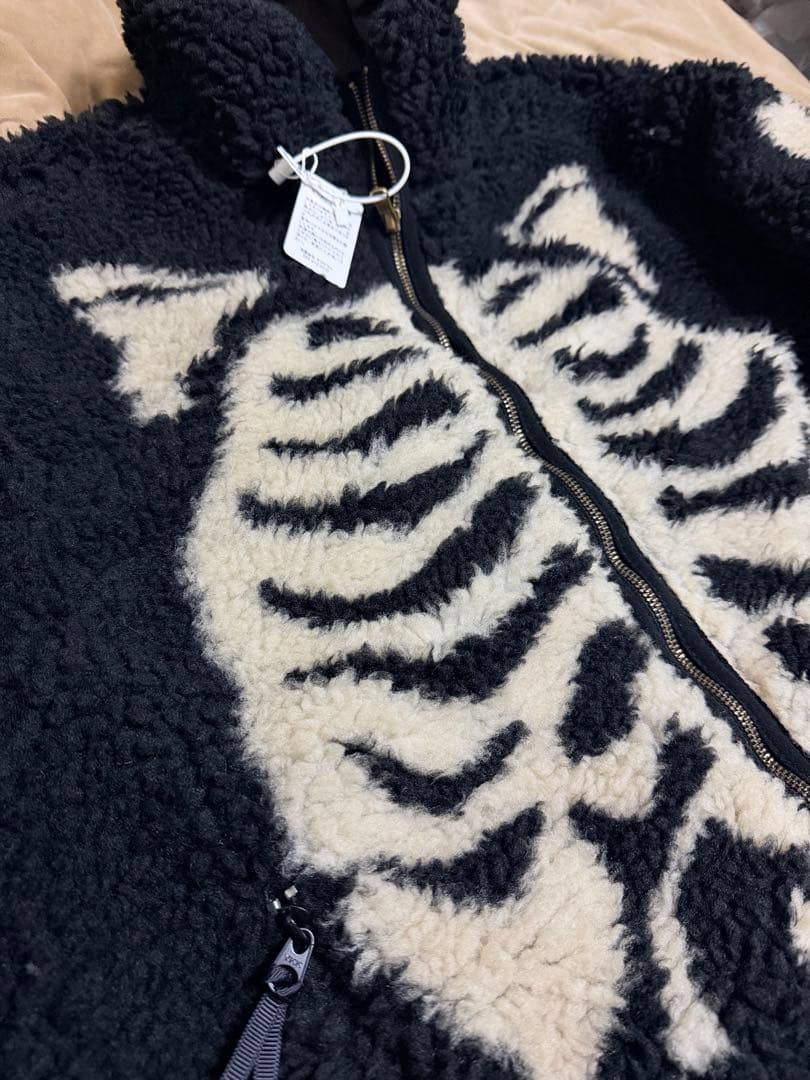 未使用 2面用 スケルトン フリースジャケット スカル骨 スカジャン