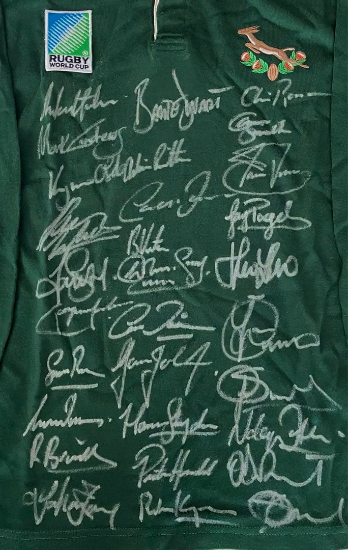 ☆レア品☆1995ラグビーワールドカップ 南アフリカ代表選手直筆サイン