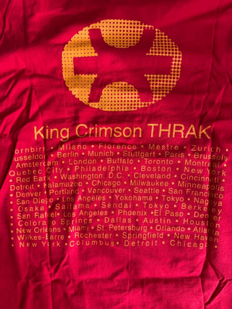 キングクリムゾンVROOOM ヴィンテージTシャツ Lサイズ レッド