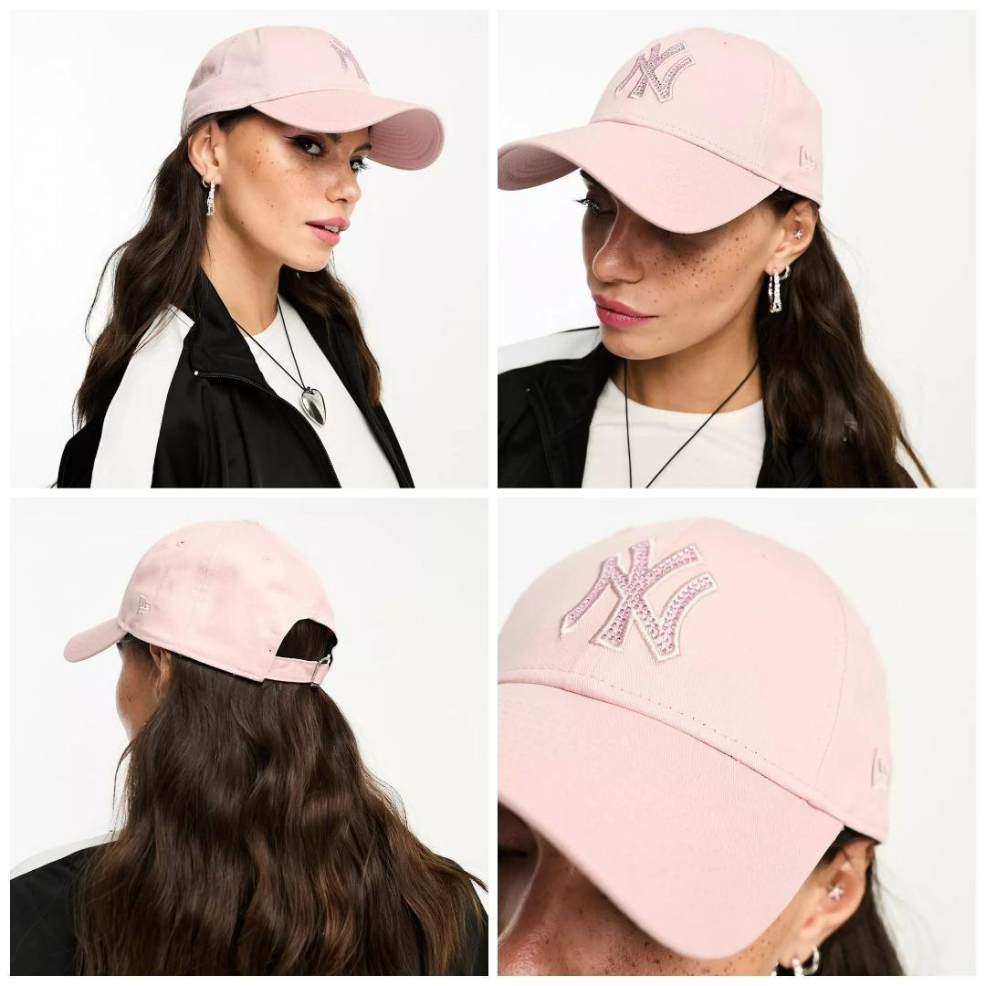 海外限定 NEW ERA ニューエラ NY ヤンキース ラインストーン ピンク