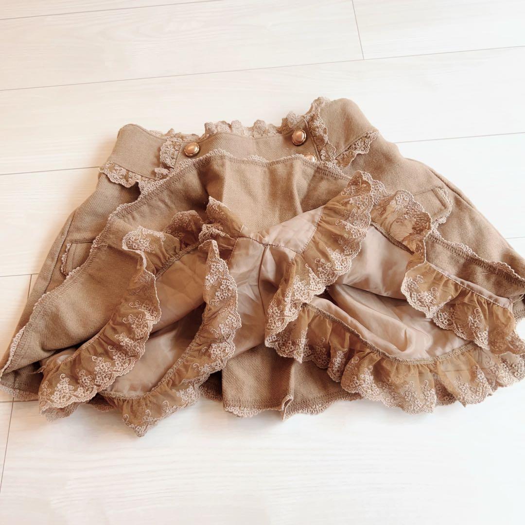 LIZ LISA ブラウン キュロットスカート 姫系の通販はau PAY マーケット