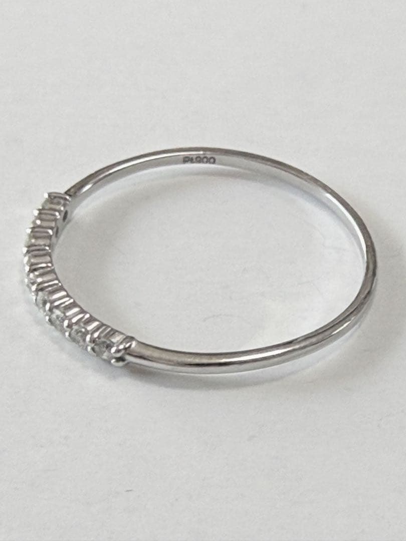 PT900 ダイヤモンドリング 0.1ct ハーフエタニティリング