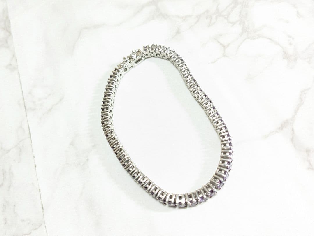美品 スタージュエリー テニスブレスレット シルバー クリスタル