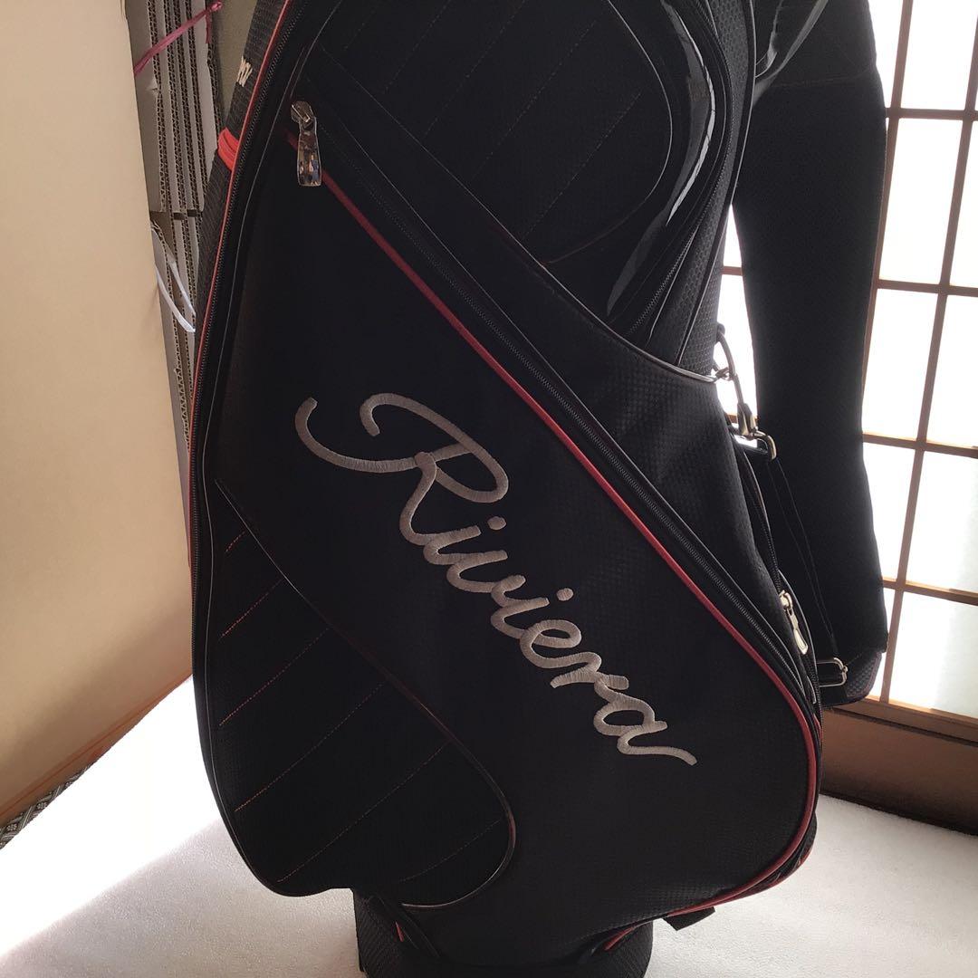 色々、キャディーバック　　Riviera ゴルフバッグ 黒 リビエラ ゴルフ ベーシック スタンダード キャディーバッグ キャディ