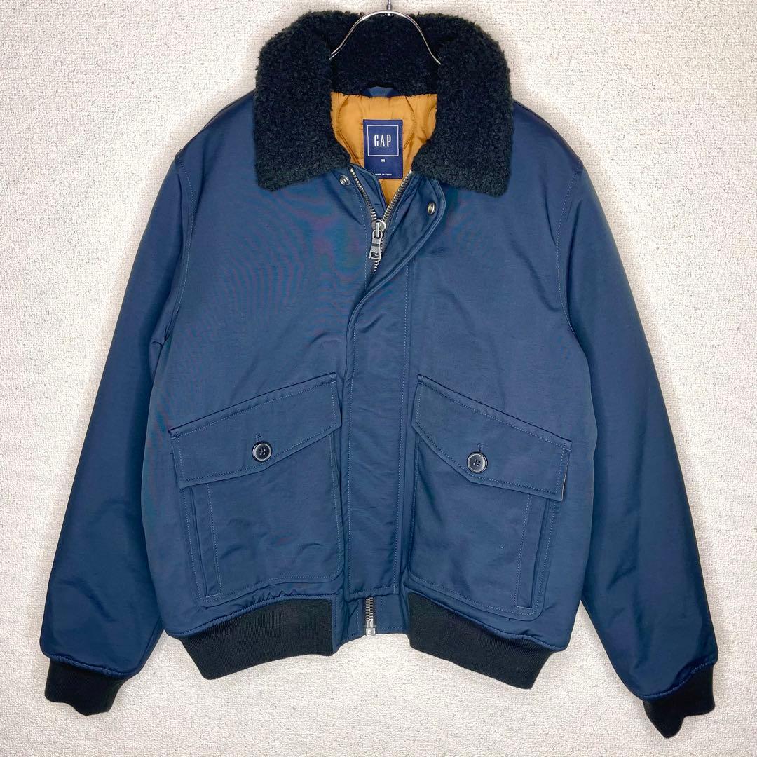 OLD GAP 00s B-10 短丈 ボア フライトジャケット ネイビー - メルカリ