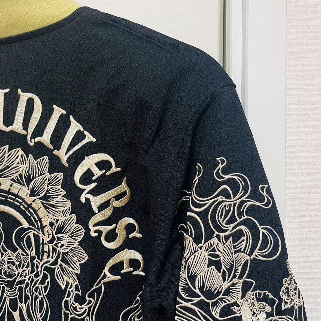 m*u様 【最安値・美品】爆裂爛漫娘 総柄刺繍 大日如来 和柄 スカジャン