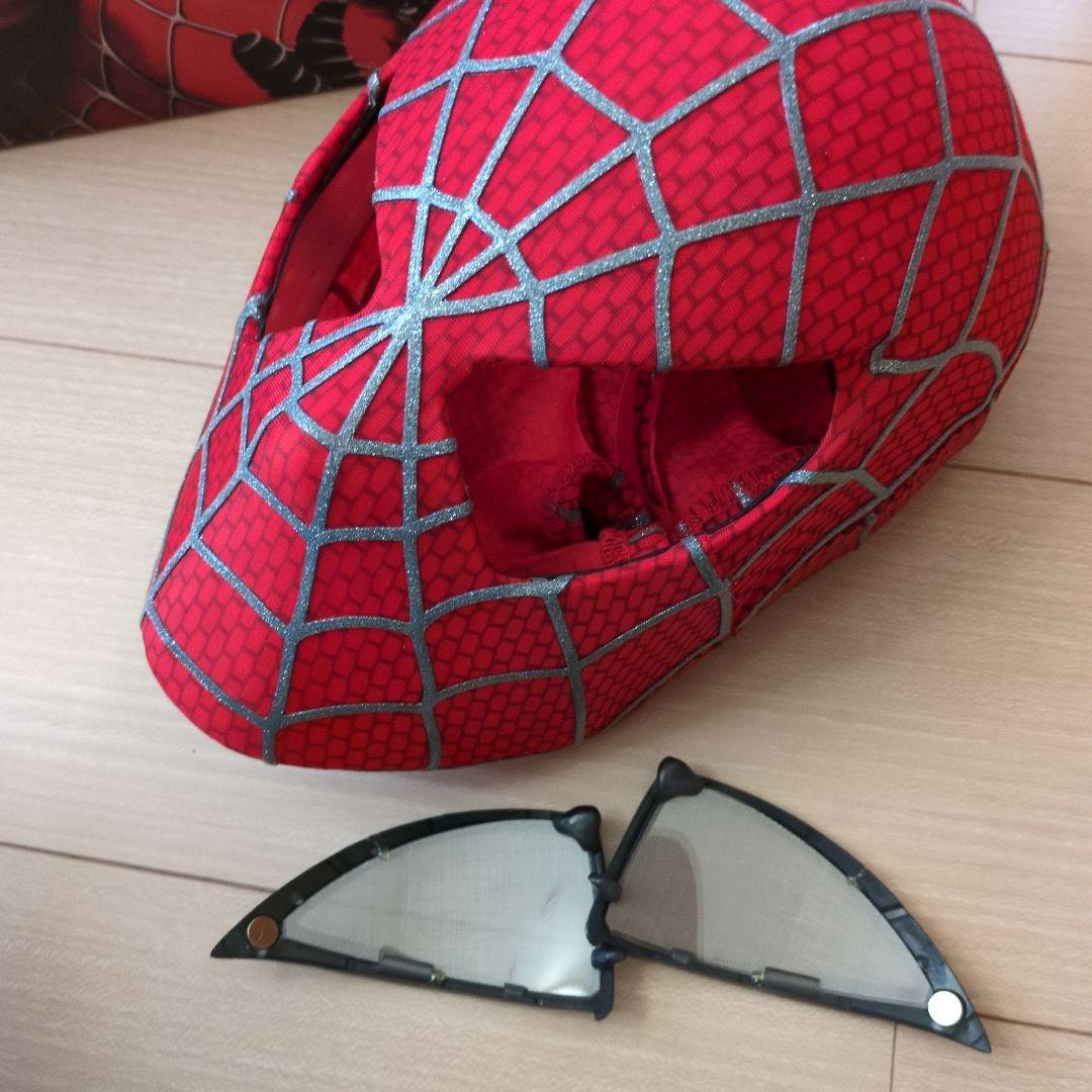 新品未使用！スパイダーマン　マスク　コスプレ　1/1　 3D マスク　red