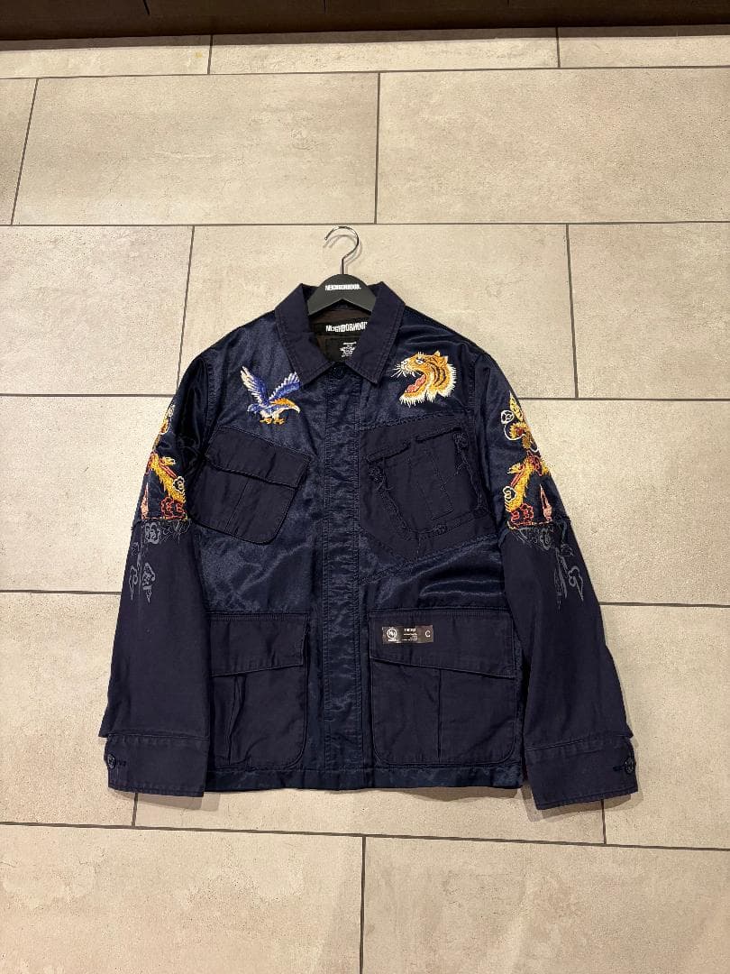 NEIGHBORHOOD 刺繍スカジャン サイズS Sサイズ]桜と金魚柄刺繍リバーシブルスカジャン｜和柄｜横須賀