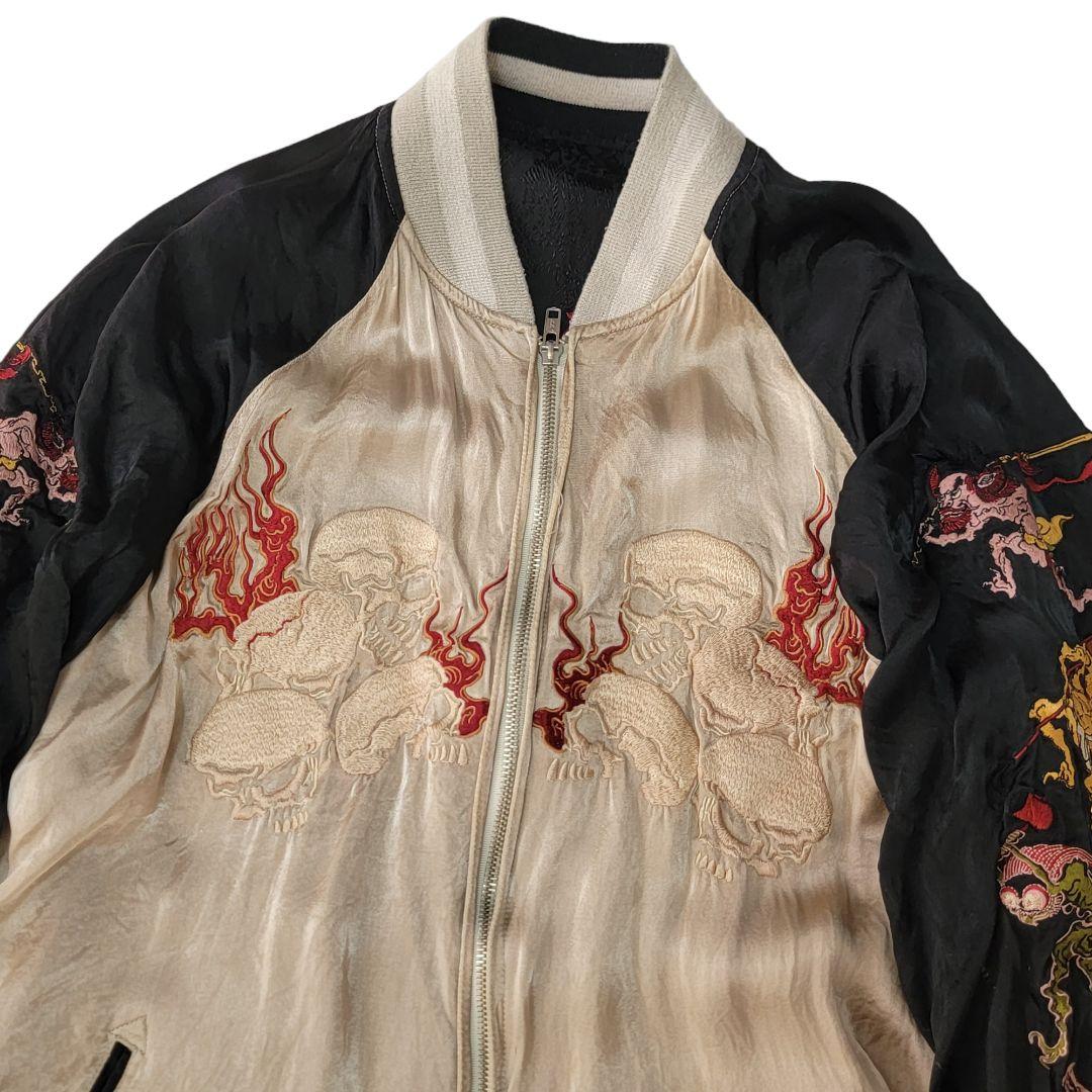 希少】花旅楽団 SCRIPT 百鬼夜行 リバーシブル L スカジャン 妖怪