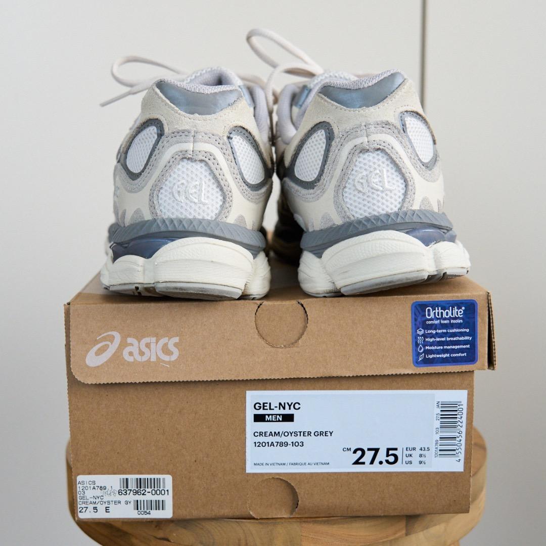 美品 ASICS GEL-NYC cream/oystergray 27.5cm