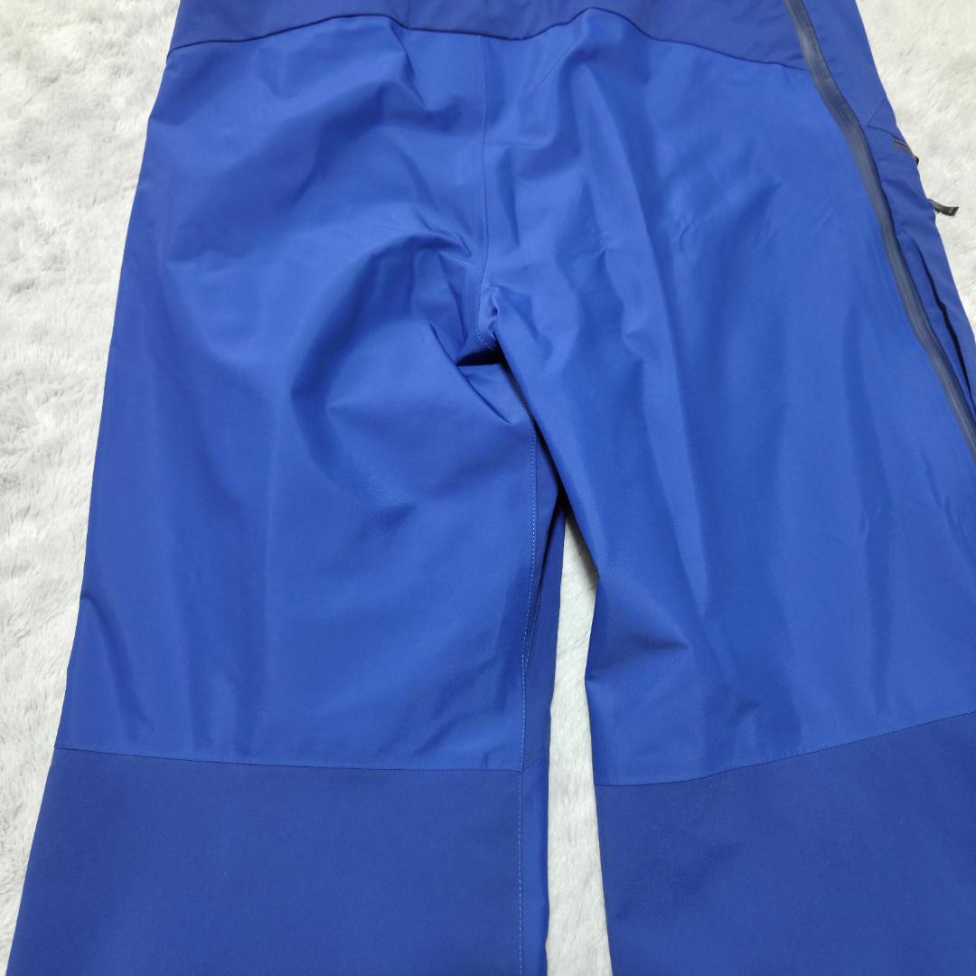 美品ザノースフェイス ビブパンツ STEEP ゴアテックスプロ S 青