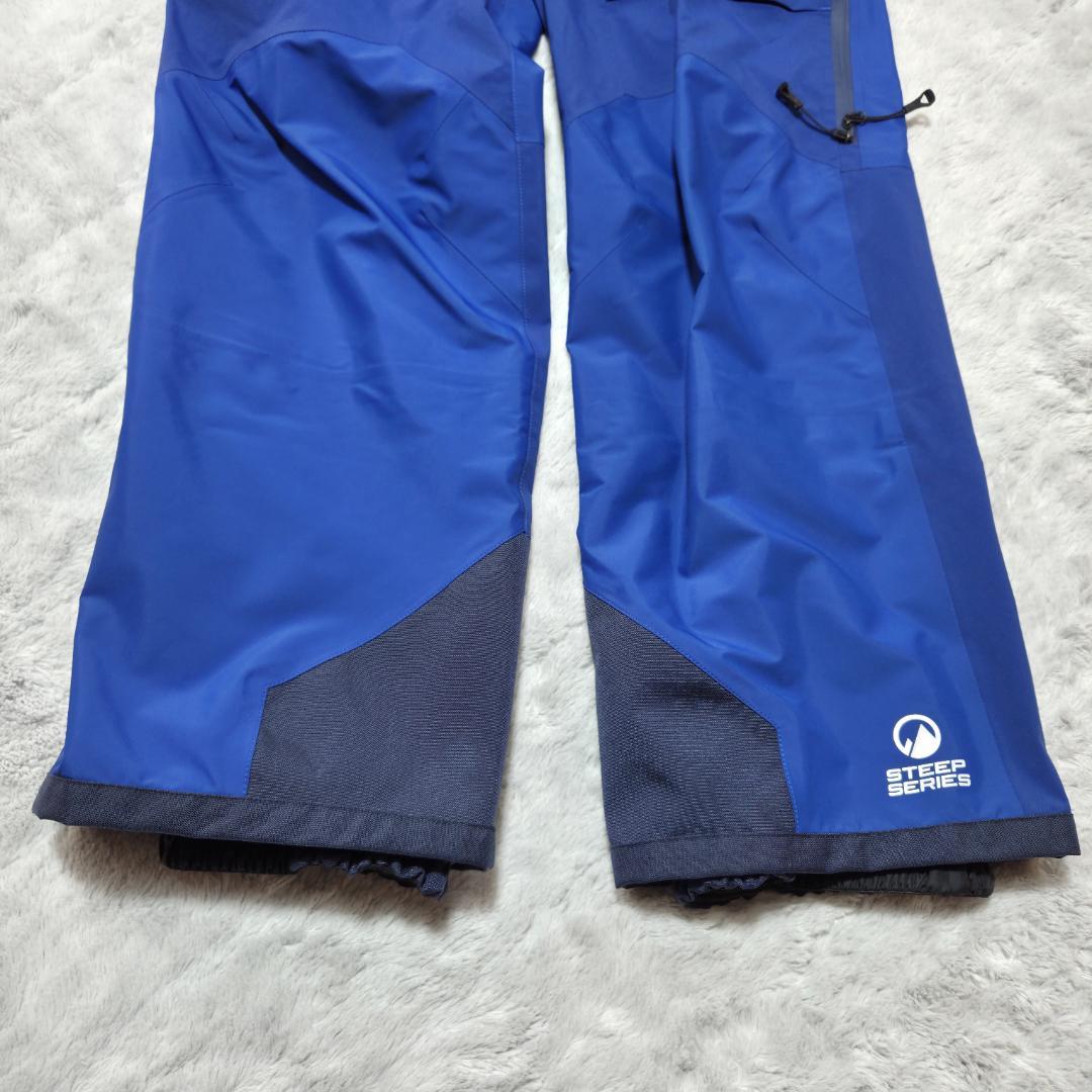 美品ザノースフェイス ビブパンツ STEEP ゴアテックスプロ S 青