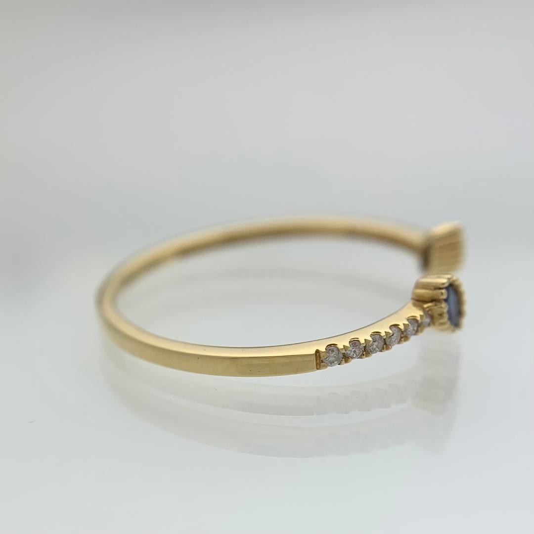 新品 サファイア ダイヤモンド リング 0.18ct K18